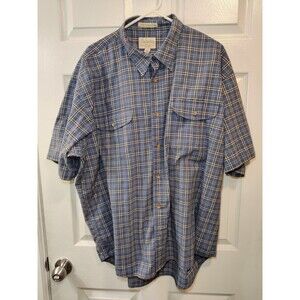 Cabelas Shirt 2XL Soft Canvas Trails Outdoors Active Button Up Cotton Mens